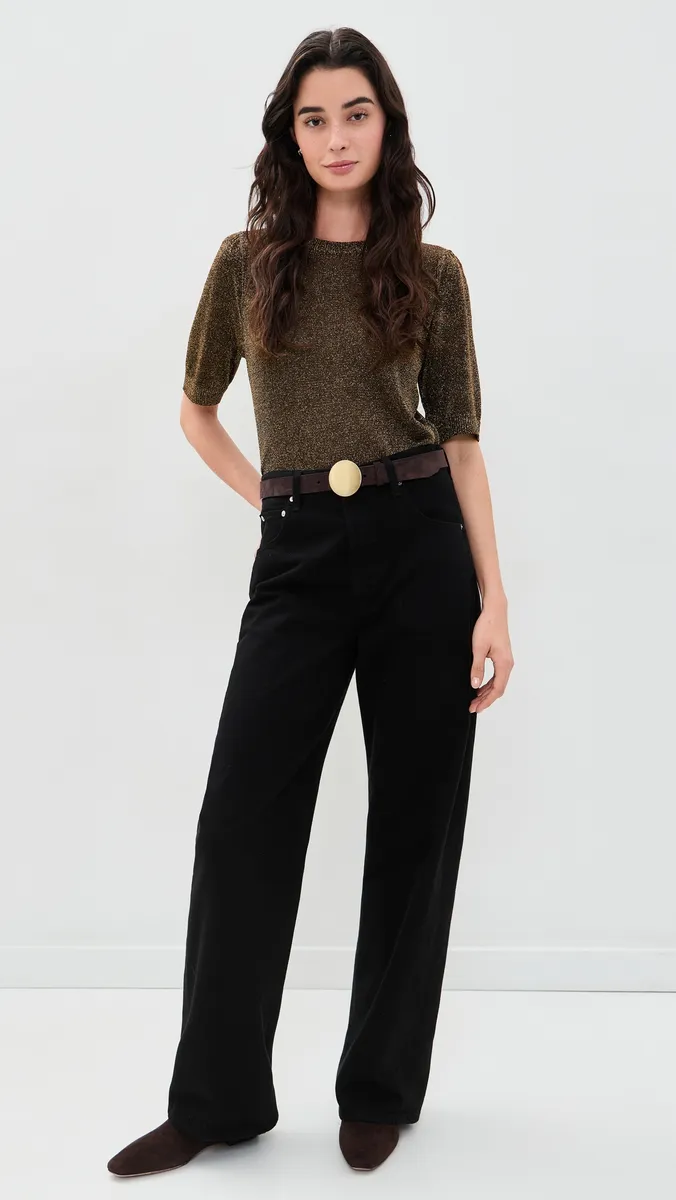 Frame The Metallic Gathered Sweater | Thumbnail 5 Frame The Metallic Gathered Sweater | Thumbnail 5