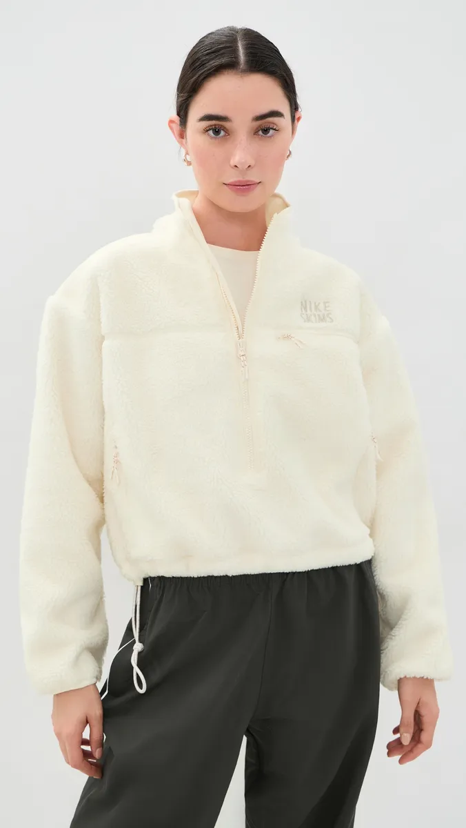 NikeSKIMS Sherpa Half Zip Jacket | Thumbnail 2 NikeSKIMS Sherpa Half Zip Jacket | Thumbnail 2