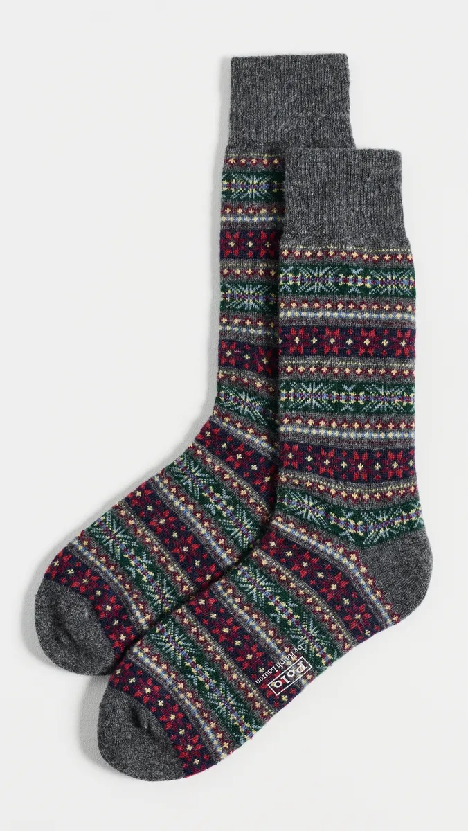 Polo Ralph Lauren Wool Fair Isle Crew Socks | Thumbnail 2 Polo Ralph Lauren Wool Fair Isle Crew Socks | Thumbnail 2