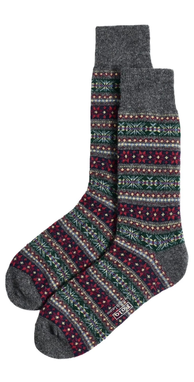 Wool Fair Isle Crew Socks Wool Fair Isle Crew Socks
