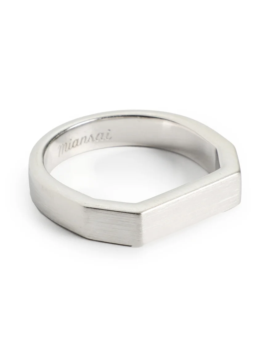 Miansai Hex Matte Sterling Silver Ring
