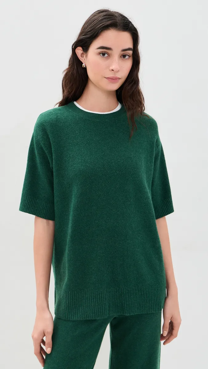 Marine Layer Short Sleeve Sweater Lounge Tee | Thumbnail 2 Marine Layer Short Sleeve Sweater Lounge Tee | Thumbnail 2