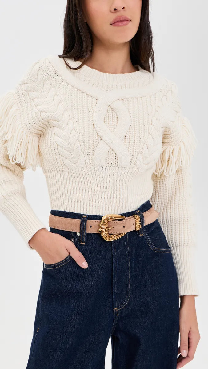 L'Agence Bennett Antique Suede Belt | Thumbnail 3
