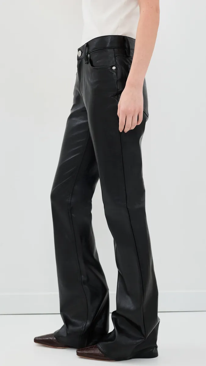 rag & bone Kinsley Faux Leather Low-Rise Full Length Bootcut Pants | Thumbnail 4 rag & bone Kinsley Faux Leather Low-Rise Full Length Bootcut Pants | Thumbnail 4