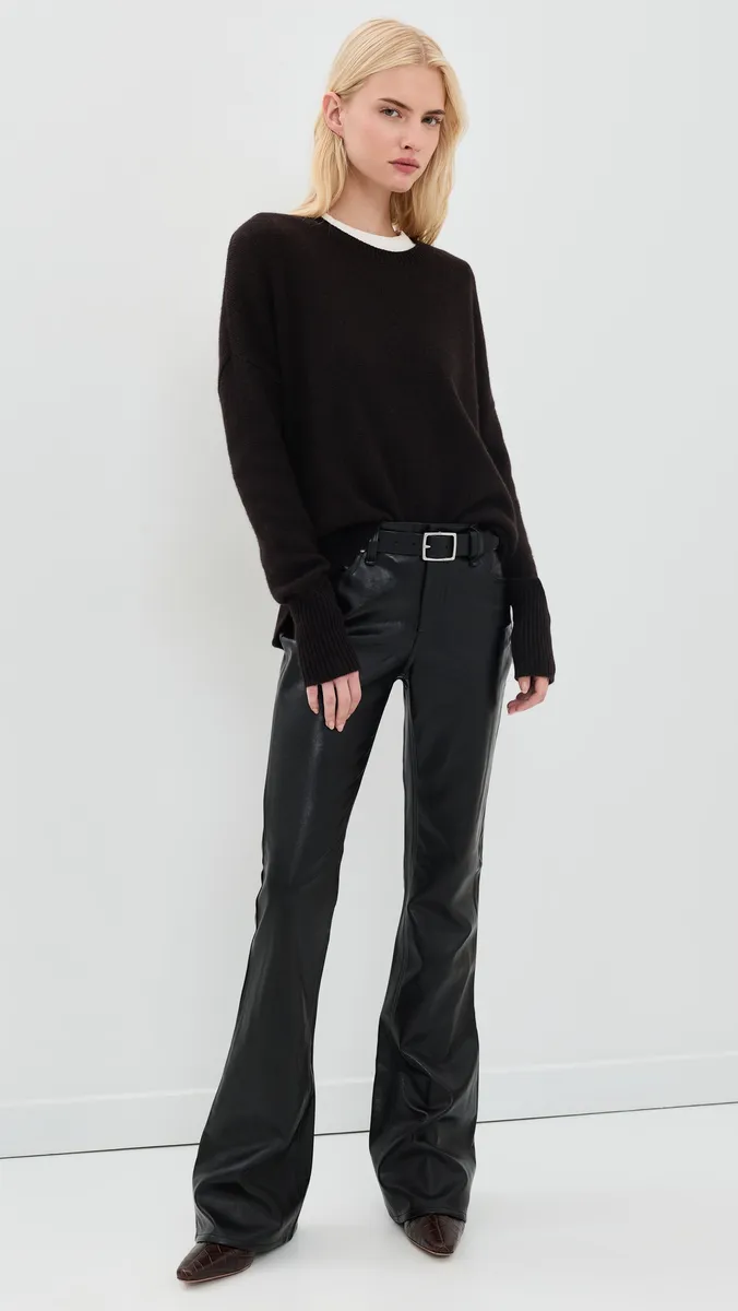 rag & bone Kinsley Faux Leather Low-Rise Full Length Bootcut Pants | Thumbnail 5 rag & bone Kinsley Faux Leather Low-Rise Full Length Bootcut Pants | Thumbnail 5