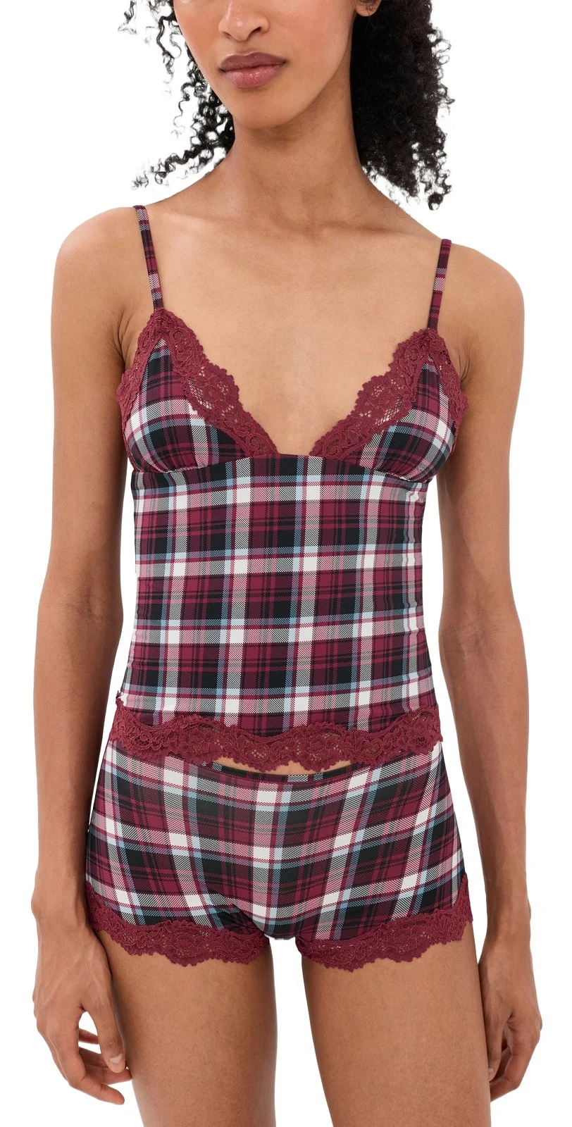 Fits Everybody Lace Cami and Boy Shorts Set