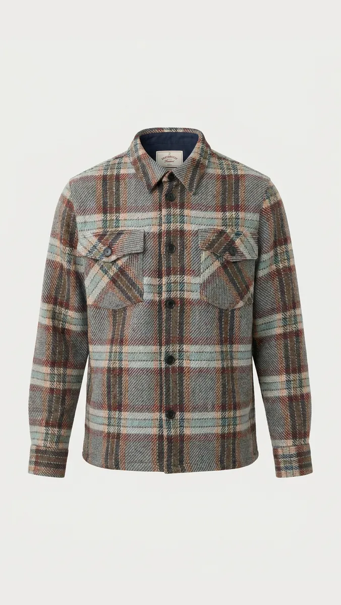 Portuguese Flannel Wool Field Plaid Shacket | Thumbnail 2 Portuguese Flannel Wool Field Plaid Shacket | Thumbnail 2