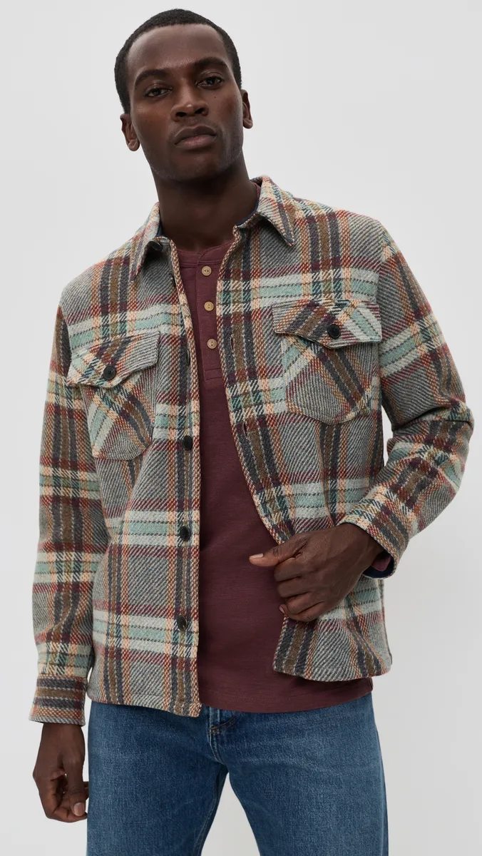 Portuguese Flannel Wool Field Plaid Shacket | Thumbnail 3 Portuguese Flannel Wool Field Plaid Shacket | Thumbnail 3