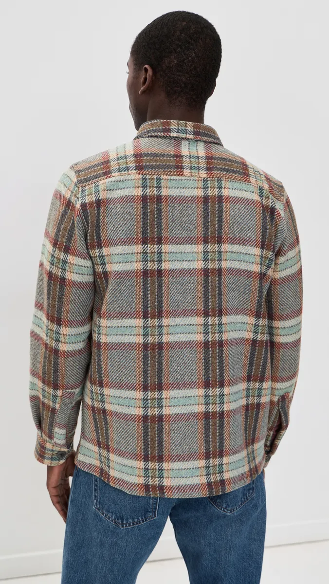 Portuguese Flannel Wool Field Plaid Shacket | Thumbnail 4 Portuguese Flannel Wool Field Plaid Shacket | Thumbnail 4