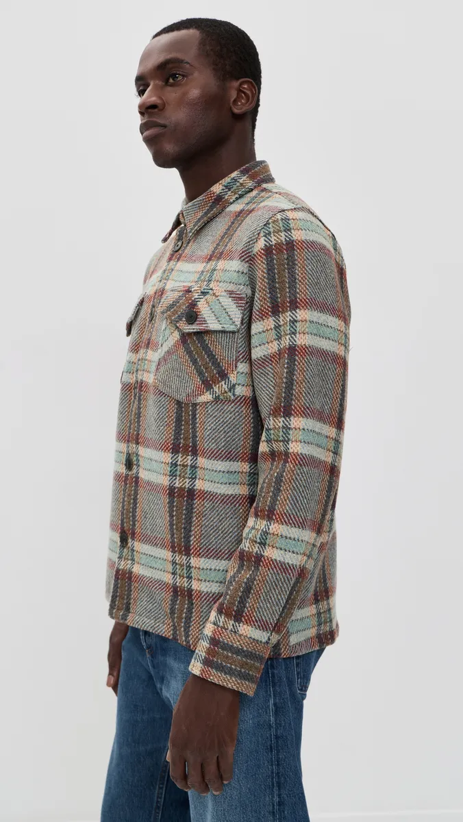 Portuguese Flannel Wool Field Plaid Shacket | Thumbnail 5 Portuguese Flannel Wool Field Plaid Shacket | Thumbnail 5