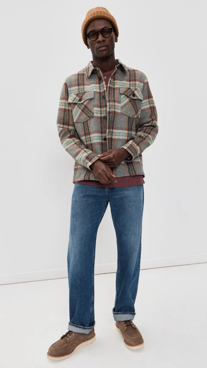Portuguese Flannel Wool Field Plaid Shacket | Thumbnail 6 Portuguese Flannel Wool Field Plaid Shacket | Thumbnail 6