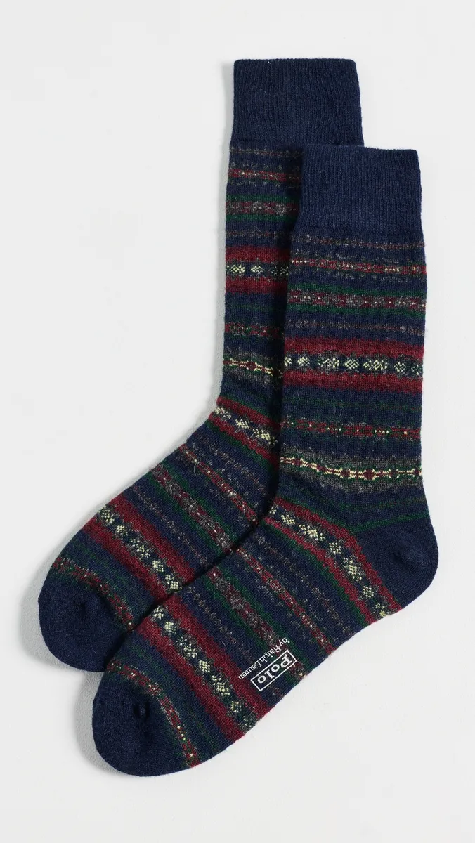 Polo Ralph Lauren Wool Fair Isle Crew Socks | Thumbnail 2 Polo Ralph Lauren Wool Fair Isle Crew Socks | Thumbnail 2
