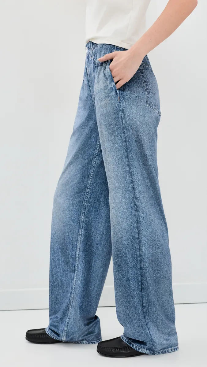 rag & bone Miramar Velvet Wide Leg Pull On Sweatpants | Thumbnail 4