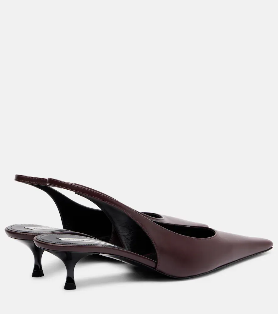 Victoria Beckham Leather slingback pumps | Thumbnail 2