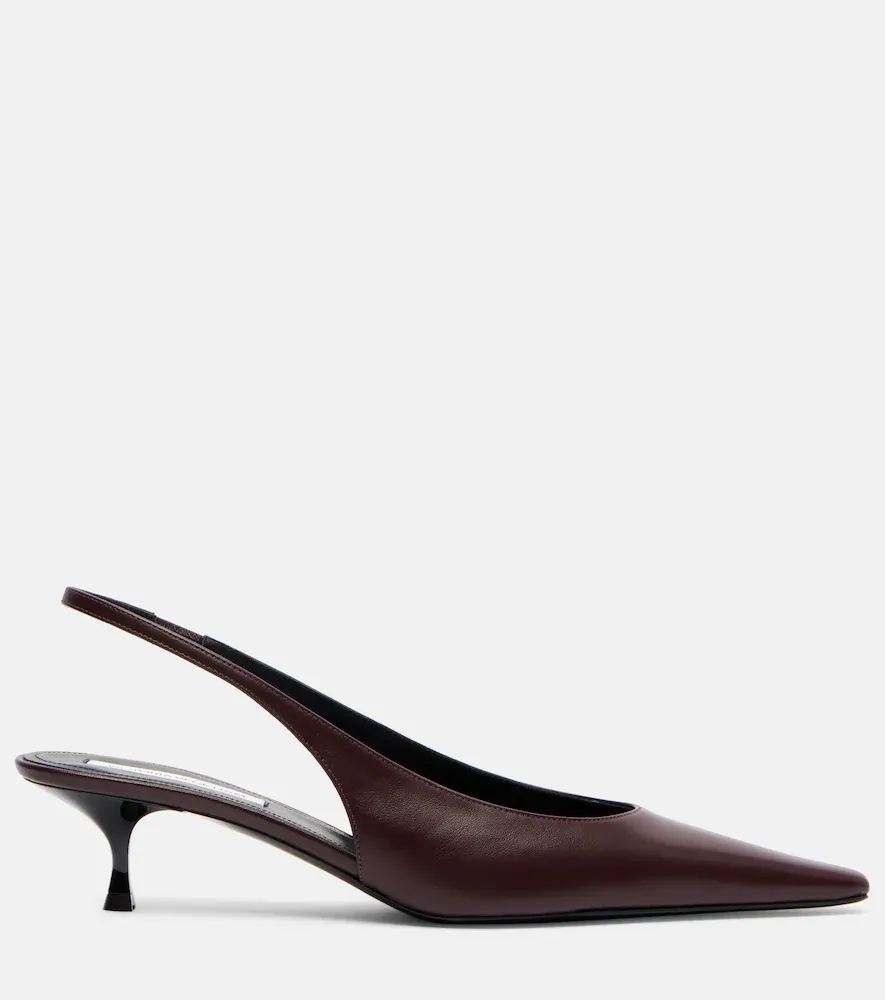 Victoria Beckham Leather slingback pumps | Thumbnail 3