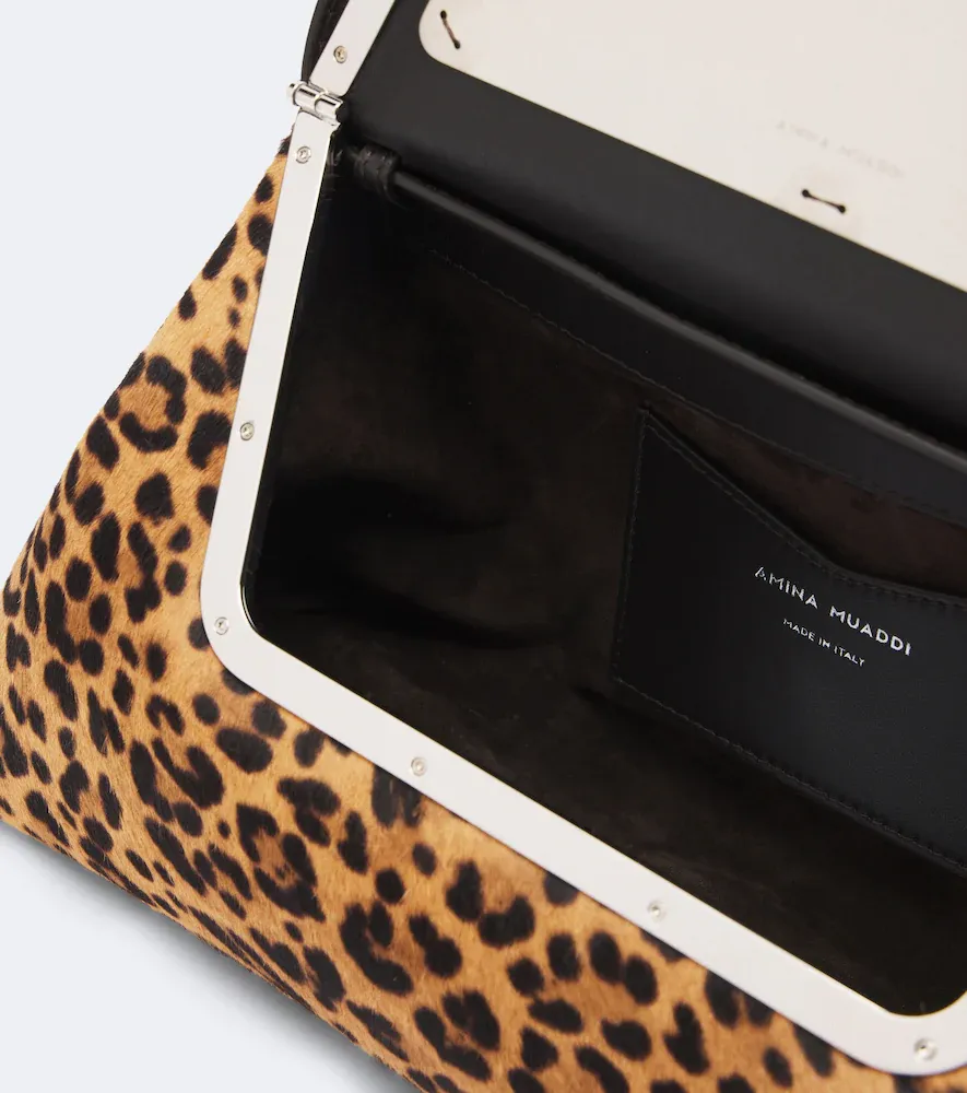 Amina Muaddi Ami leopard-print calf hair shoulder bag | Thumbnail 2 Amina Muaddi Ami leopard-print calf hair shoulder bag | Thumbnail 2