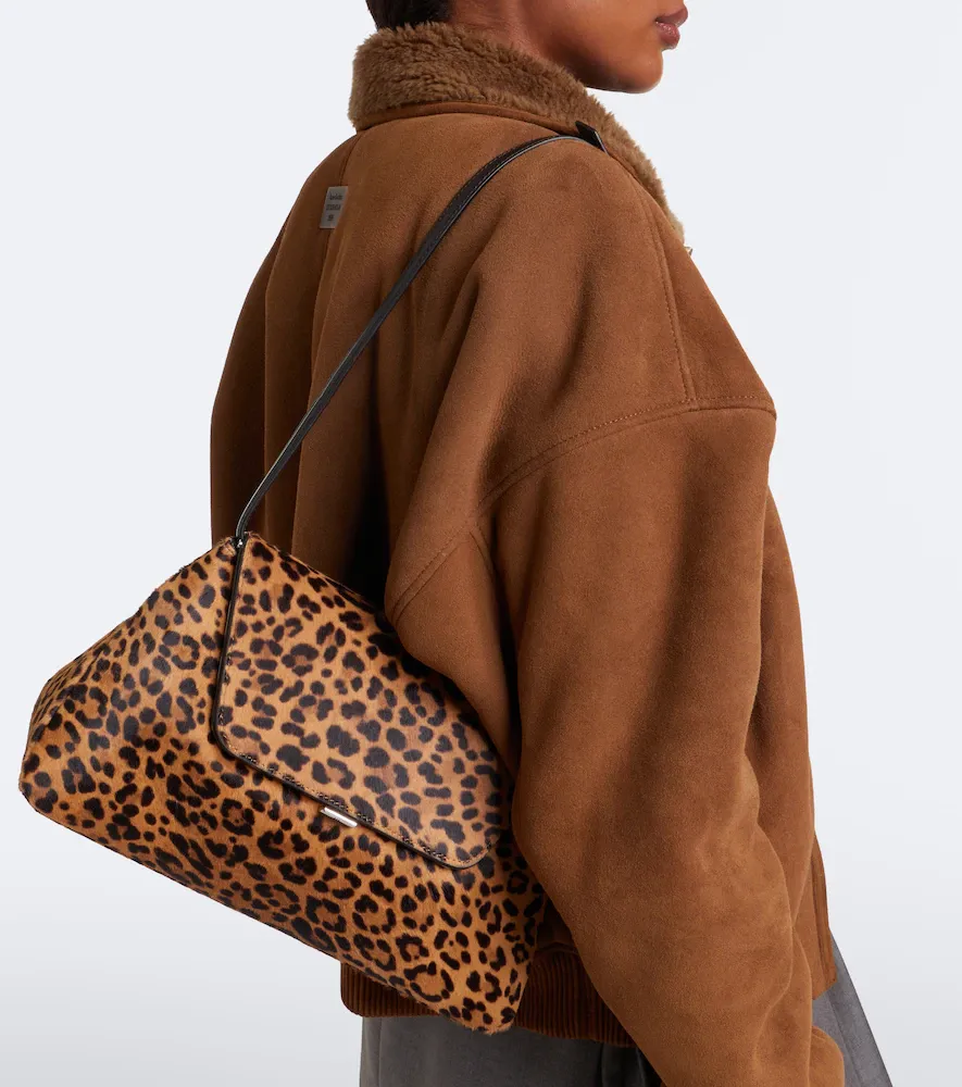 Amina Muaddi Ami leopard-print calf hair shoulder bag | Thumbnail 4 Amina Muaddi Ami leopard-print calf hair shoulder bag | Thumbnail 4