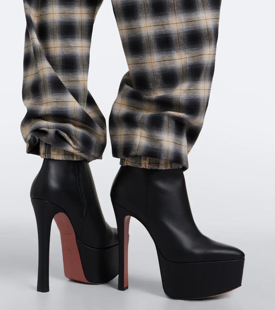 Amina Muaddi Cynthia leather platform ankle boots | Thumbnail 6 Amina Muaddi Cynthia leather platform ankle boots | Thumbnail 6