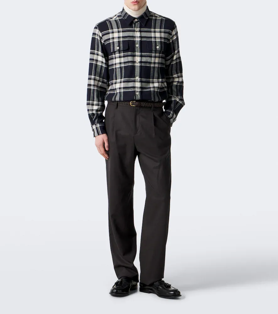 Ralph Lauren Purple Label Plaid cotton flannel shirt | Thumbnail 4