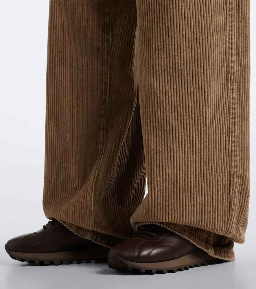 Brunello Cucinelli Monili shearling-trimmed leather sneakers | Thumbnail 5 Brunello Cucinelli Monili shearling-trimmed leather sneakers | Thumbnail 5
