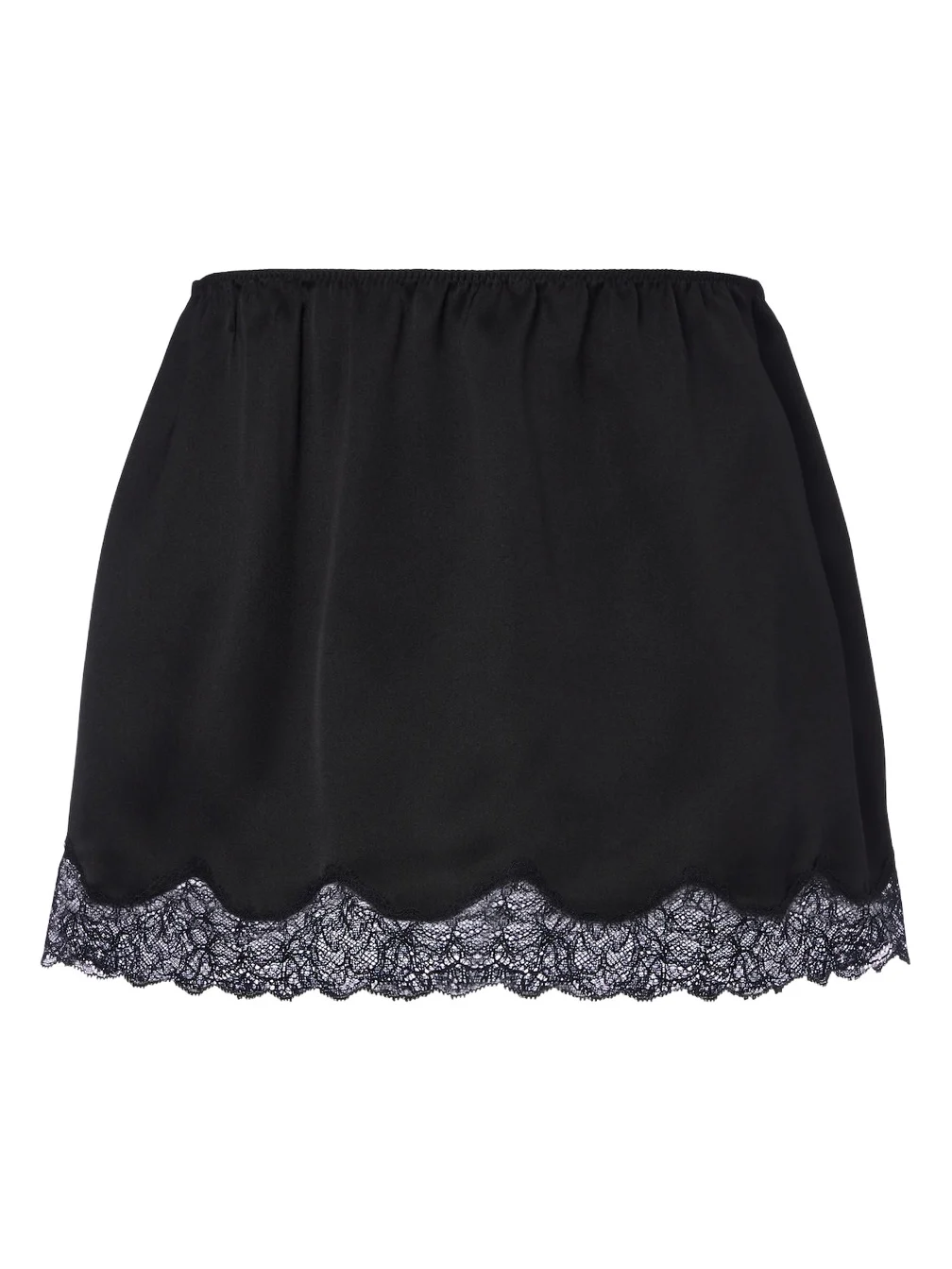 Magda Butrym Lace-trimmed silk satin miniskirt