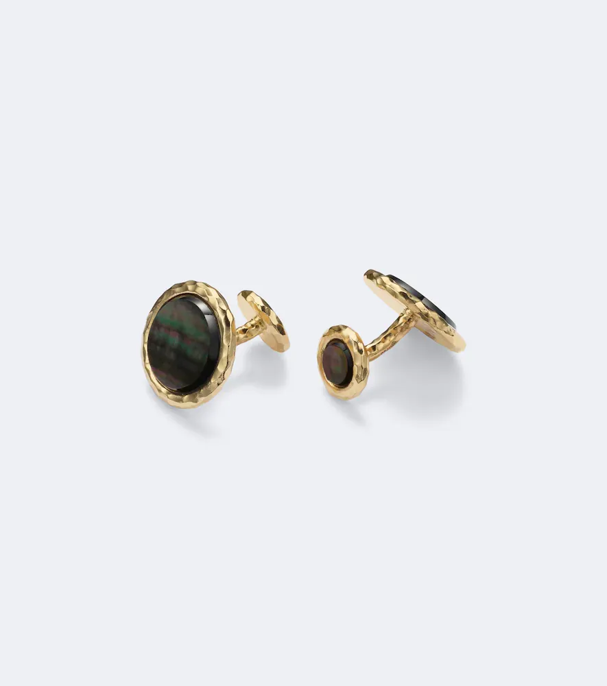 Octavia Elizabeth Nesting Gem 18kt gold cufflinks with mother-of-pearl | Thumbnail 2