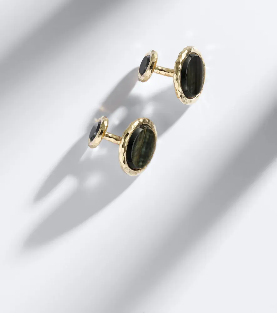 Octavia Elizabeth Nesting Gem 18kt gold cufflinks with mother-of-pearl | Thumbnail 3