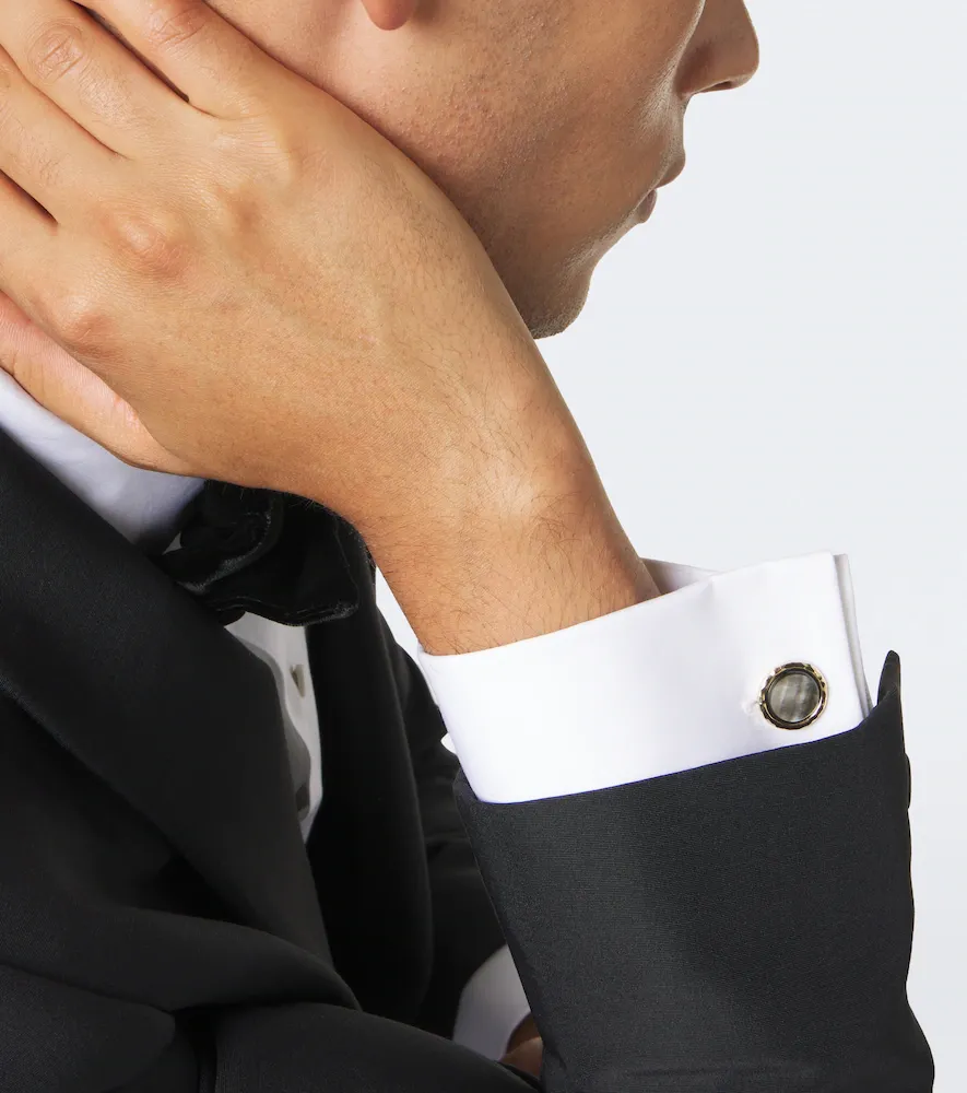 Octavia Elizabeth Nesting Gem 18kt gold cufflinks with mother-of-pearl | Thumbnail 4