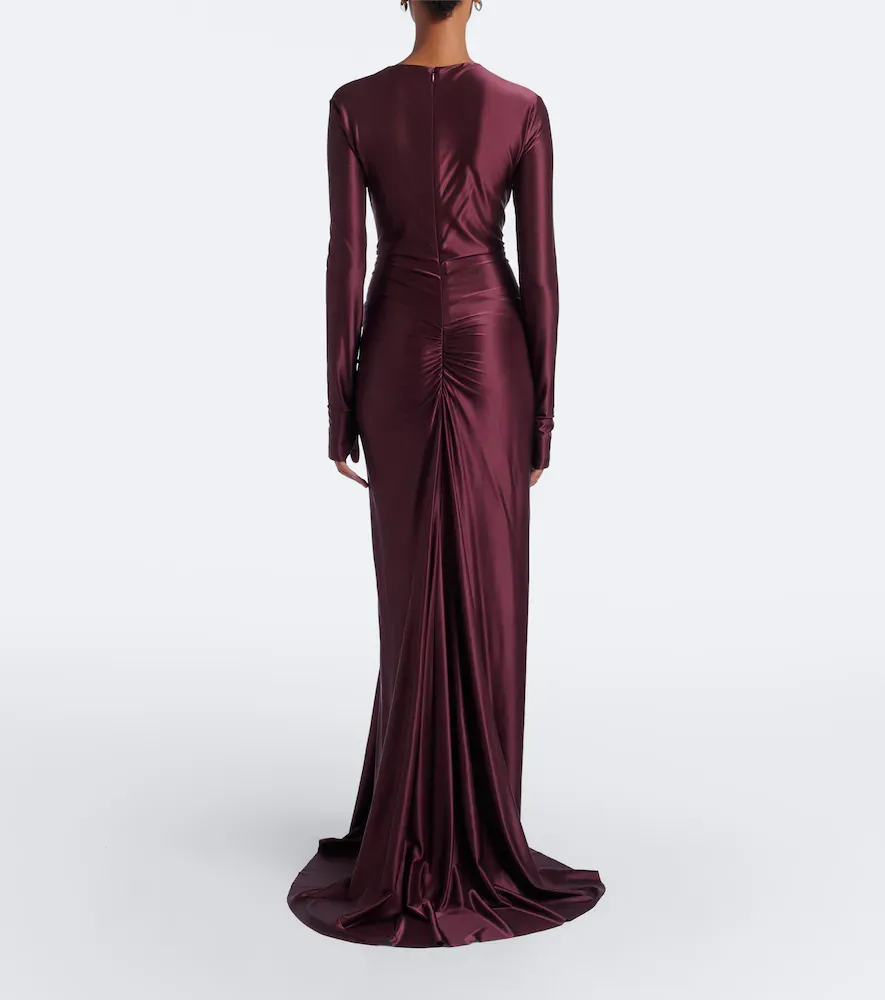 Victoria Beckham Gathered jersey gown | Thumbnail 5 Victoria Beckham Gathered jersey gown | Thumbnail 5