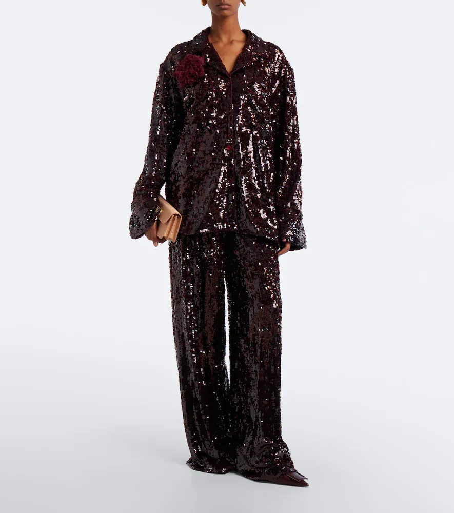Erdem Floral-appliqué sequined shirt | Thumbnail 6 Erdem Floral-appliqué sequined shirt | Thumbnail 6