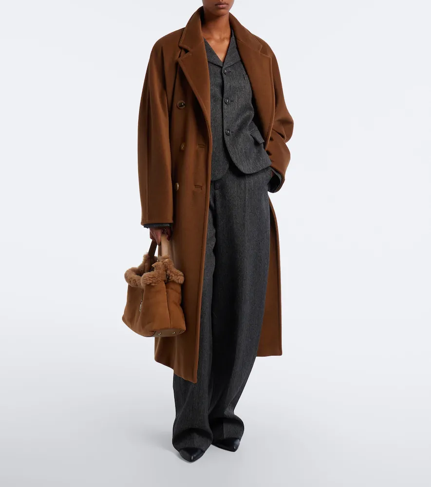 Tod's T Timeless shearling-lined suede tote bag | Thumbnail 6 Tod's T Timeless shearling-lined suede tote bag | Thumbnail 6