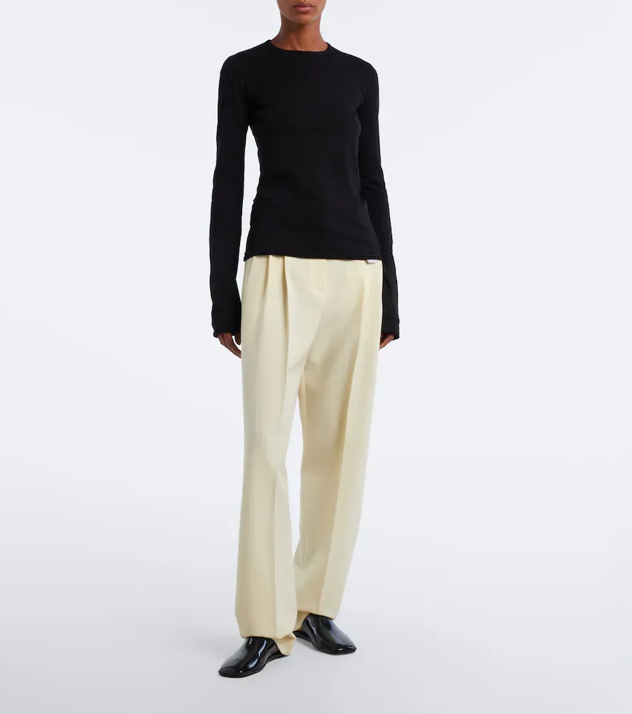 Calvin Klein Collection Gardénia cotton jersey T-shirt | Thumbnail 2 Calvin Klein Collection Gardénia cotton jersey T-shirt | Thumbnail 2