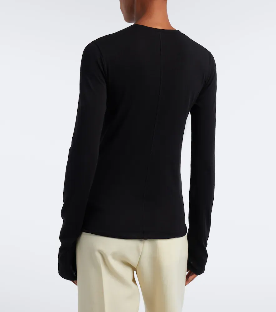 Calvin Klein Collection Gardénia cotton jersey T-shirt | Thumbnail 3 Calvin Klein Collection Gardénia cotton jersey T-shirt | Thumbnail 3