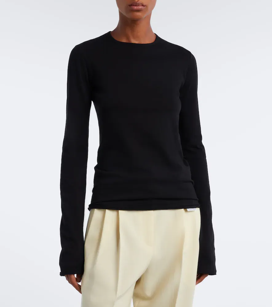 Calvin Klein Collection Gardénia cotton jersey T-shirt | Thumbnail 4 Calvin Klein Collection Gardénia cotton jersey T-shirt | Thumbnail 4