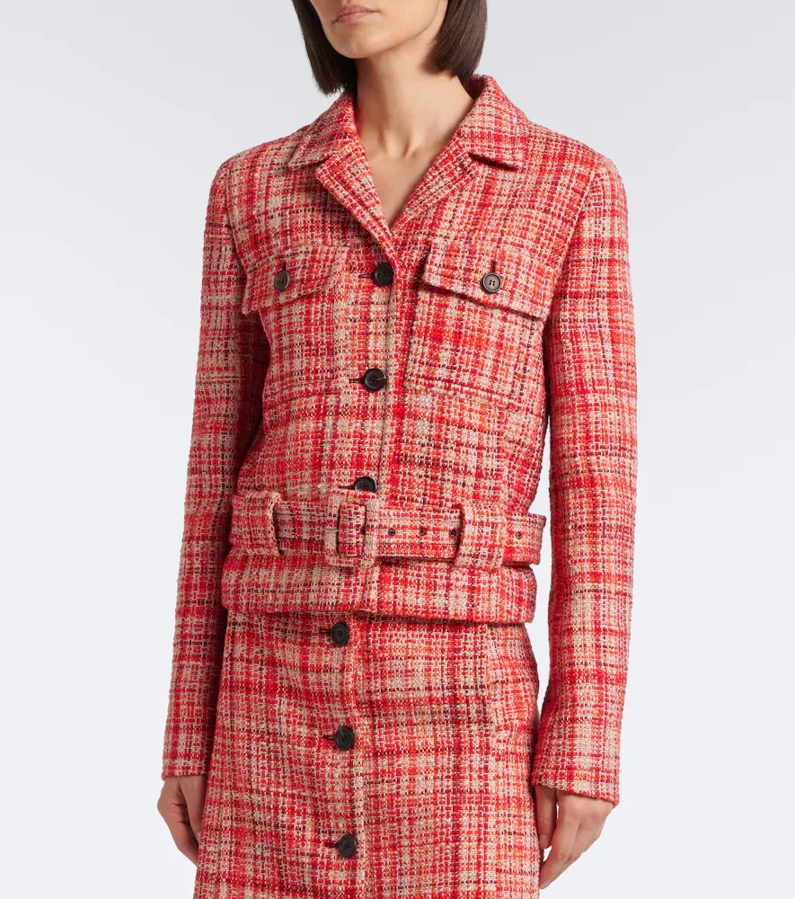 Prada Wool, cotton, and silk tweed jacket | Thumbnail 5