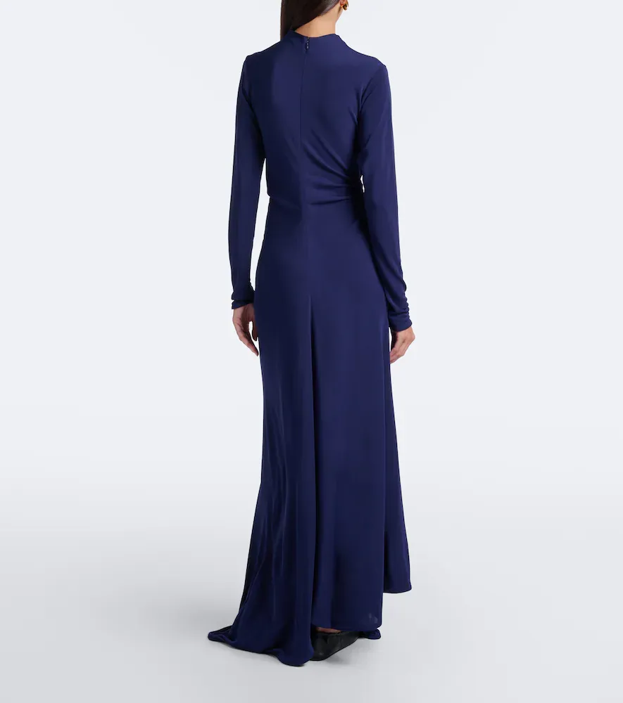 Bottega Veneta Asymmetric gathered jersey gown | Thumbnail 5 Bottega Veneta Asymmetric gathered jersey gown | Thumbnail 5