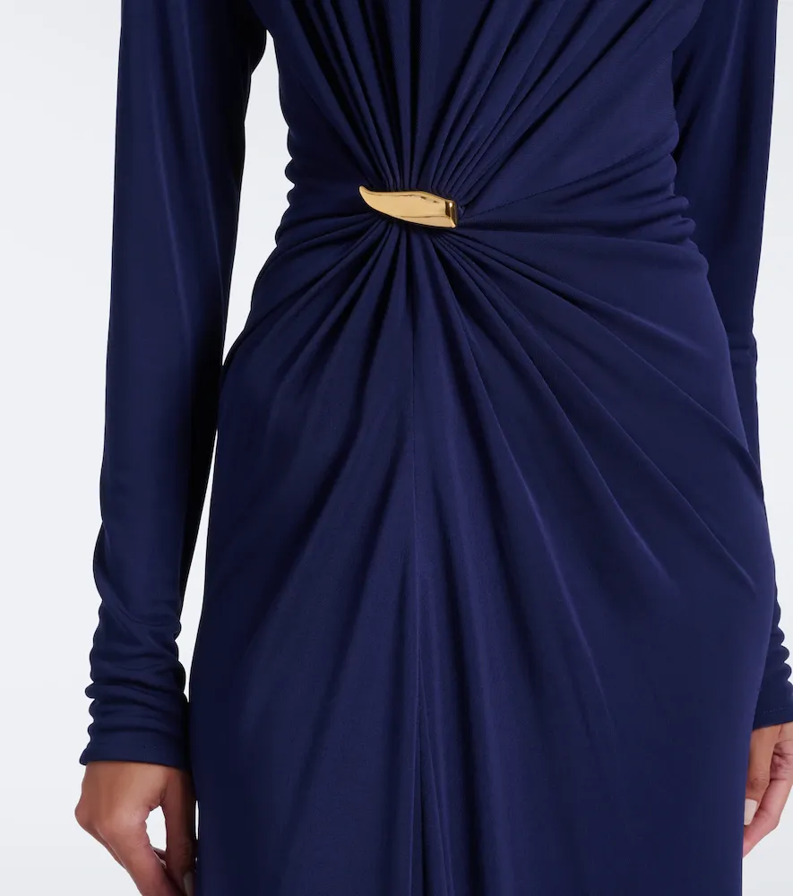 Bottega Veneta Asymmetric gathered jersey gown | Thumbnail 6 Bottega Veneta Asymmetric gathered jersey gown | Thumbnail 6