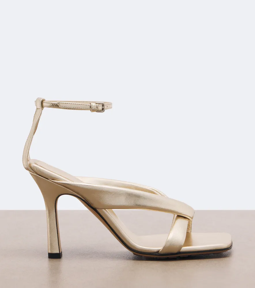 Bottega Veneta Riva metallic leather sandals | Thumbnail 3
