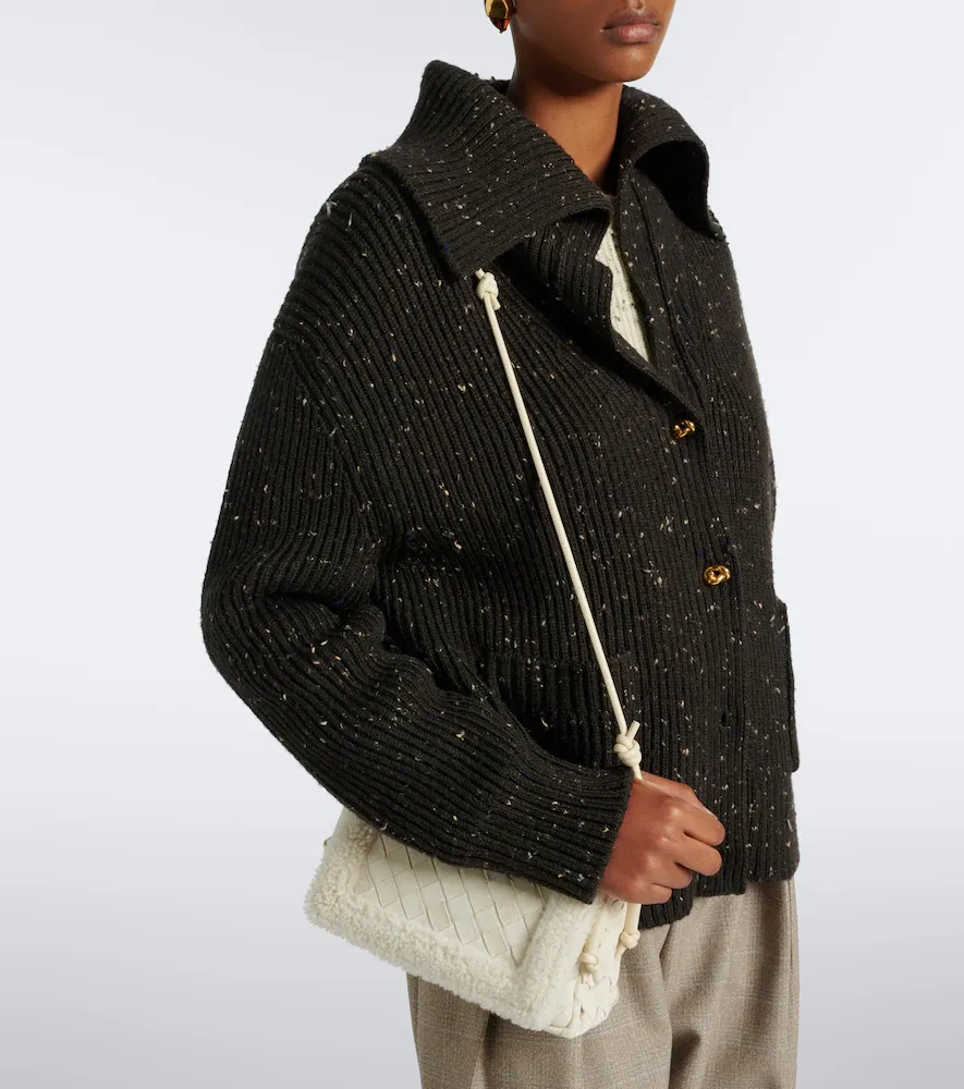 Bottega Veneta Notturno Intrecciato suede crossbody bag | Thumbnail 7