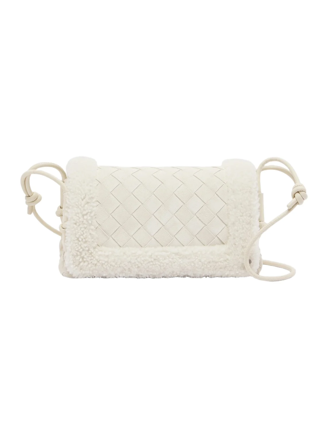 Notturno Intrecciato suede crossbody bag Notturno Intrecciato suede crossbody bag