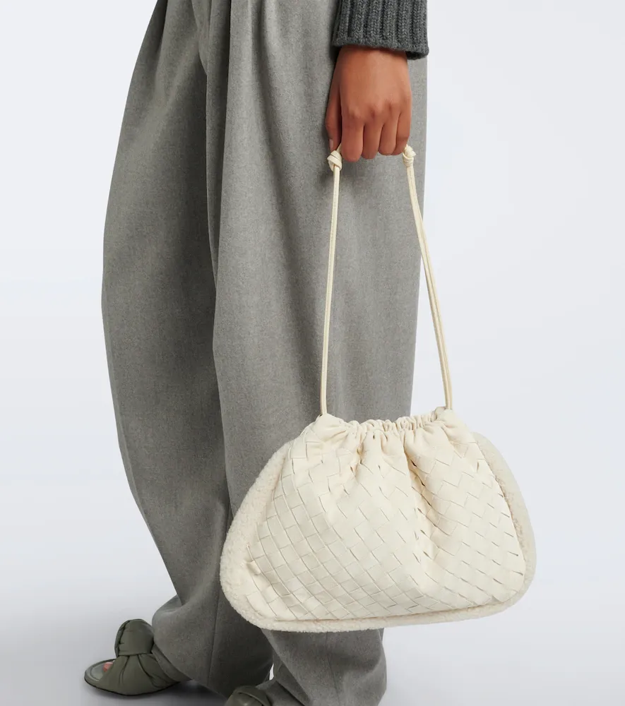 Bottega Veneta Dustbag Small shearling-trimmed suede pouch | Thumbnail 7 Bottega Veneta Dustbag Small shearling-trimmed suede pouch | Thumbnail 7