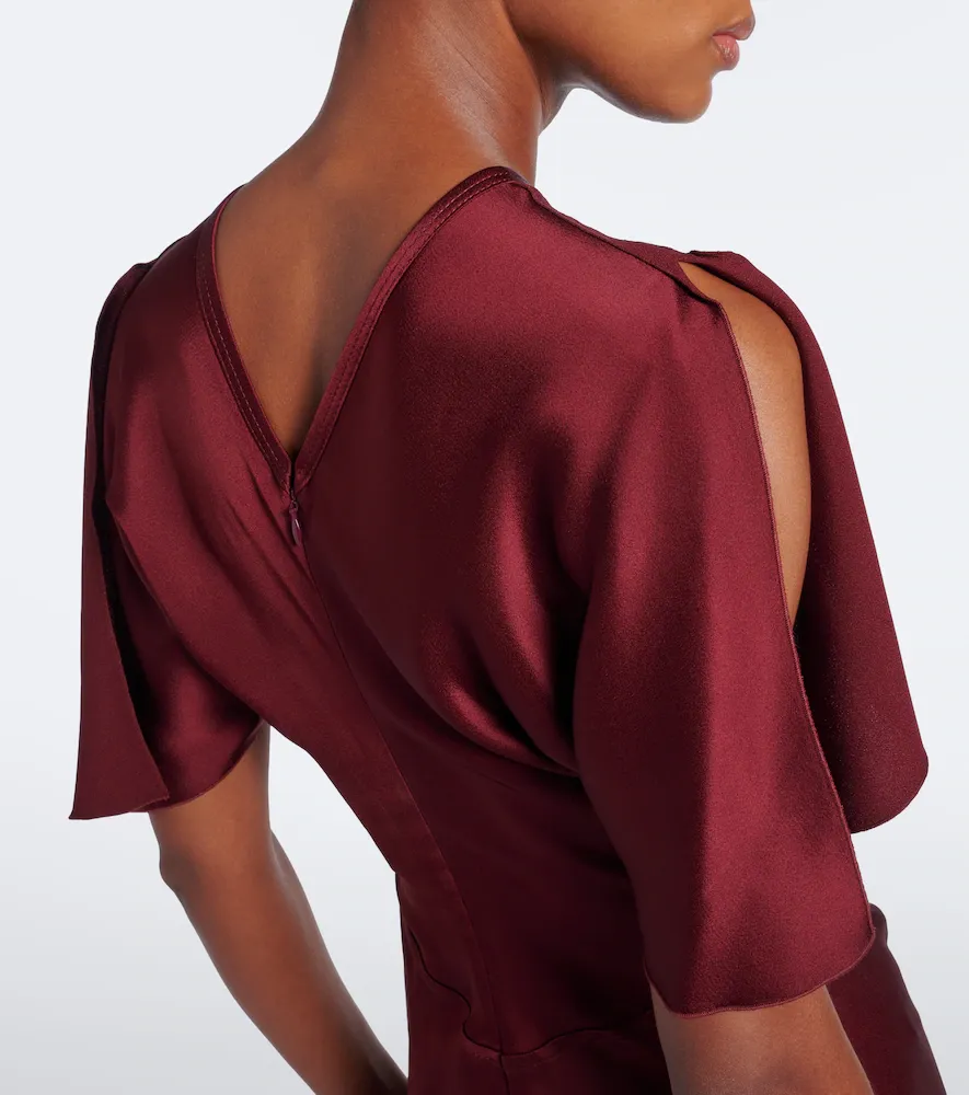 Victoria Beckham Isabella gathered crêpe satin gown | Thumbnail 2