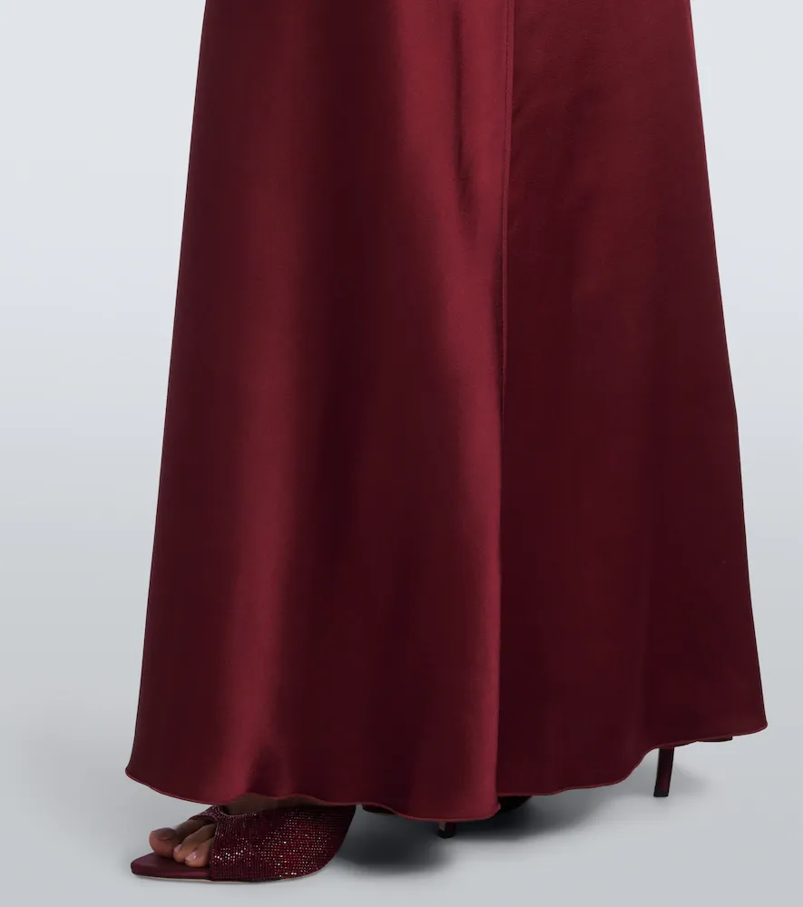 Victoria Beckham Isabella gathered crêpe satin gown | Thumbnail 4