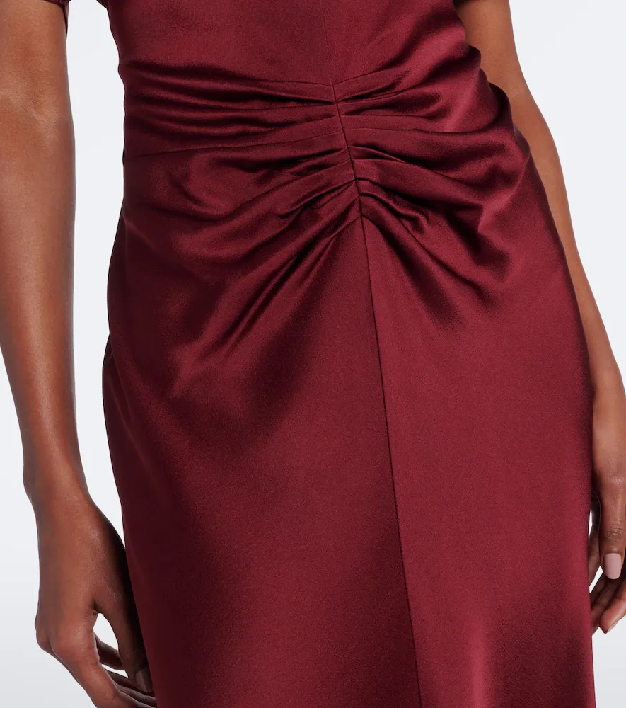 Victoria Beckham Isabella gathered crêpe satin gown | Thumbnail 5
