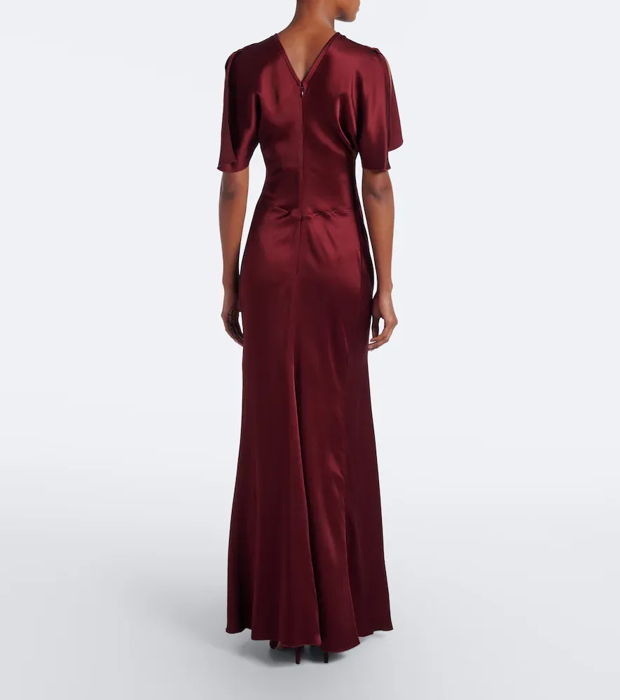 Victoria Beckham Isabella gathered crêpe satin gown | Thumbnail 6