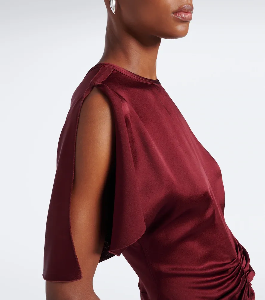 Victoria Beckham Isabella gathered crêpe satin gown | Thumbnail 7