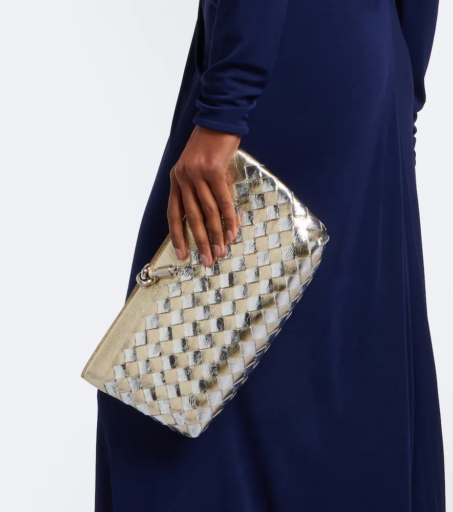 Bottega Veneta Andiamo Intrecciato metallic leather clutch | Thumbnail 5 Bottega Veneta Andiamo Intrecciato metallic leather clutch | Thumbnail 5