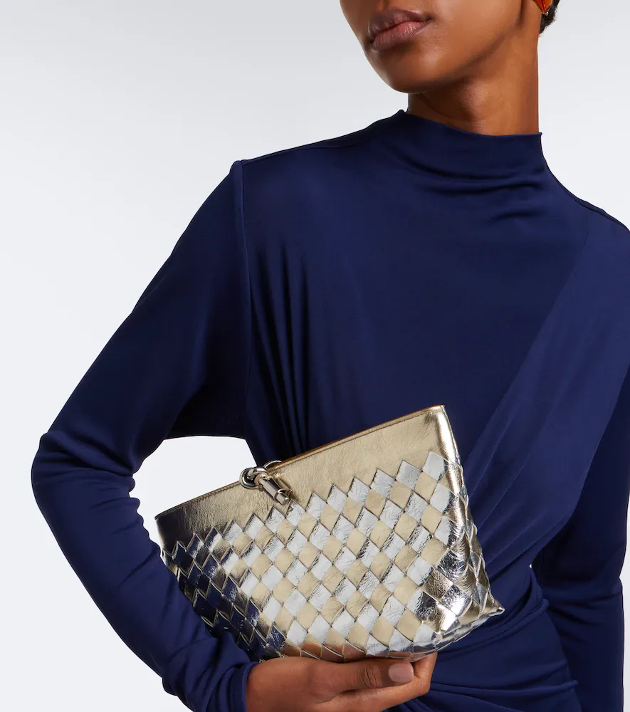 Bottega Veneta Andiamo Intrecciato metallic leather clutch | Thumbnail 7 Bottega Veneta Andiamo Intrecciato metallic leather clutch | Thumbnail 7