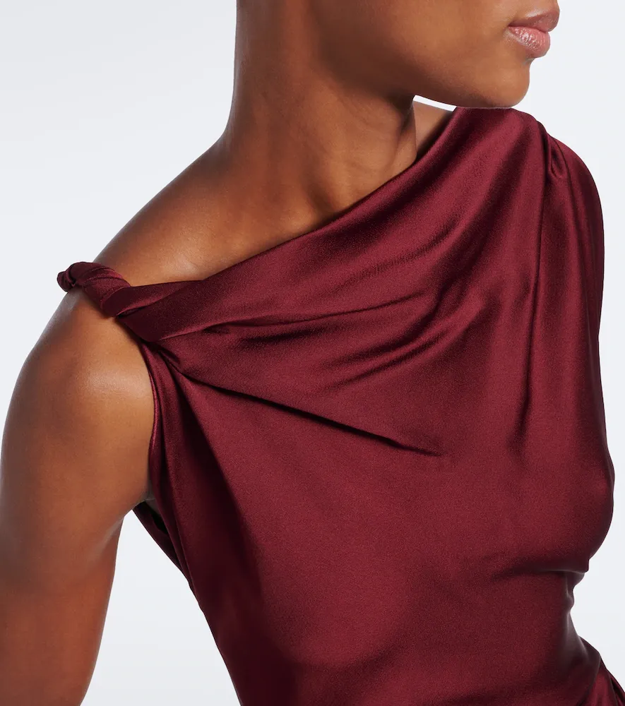 Victoria Beckham Posy asymmetric crêpe satin midi dress | Thumbnail 7 Victoria Beckham Posy asymmetric crêpe satin midi dress | Thumbnail 7