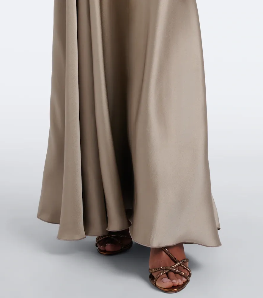 Victoria Beckham Posy asymmetric crêpe satin gown | Thumbnail 5